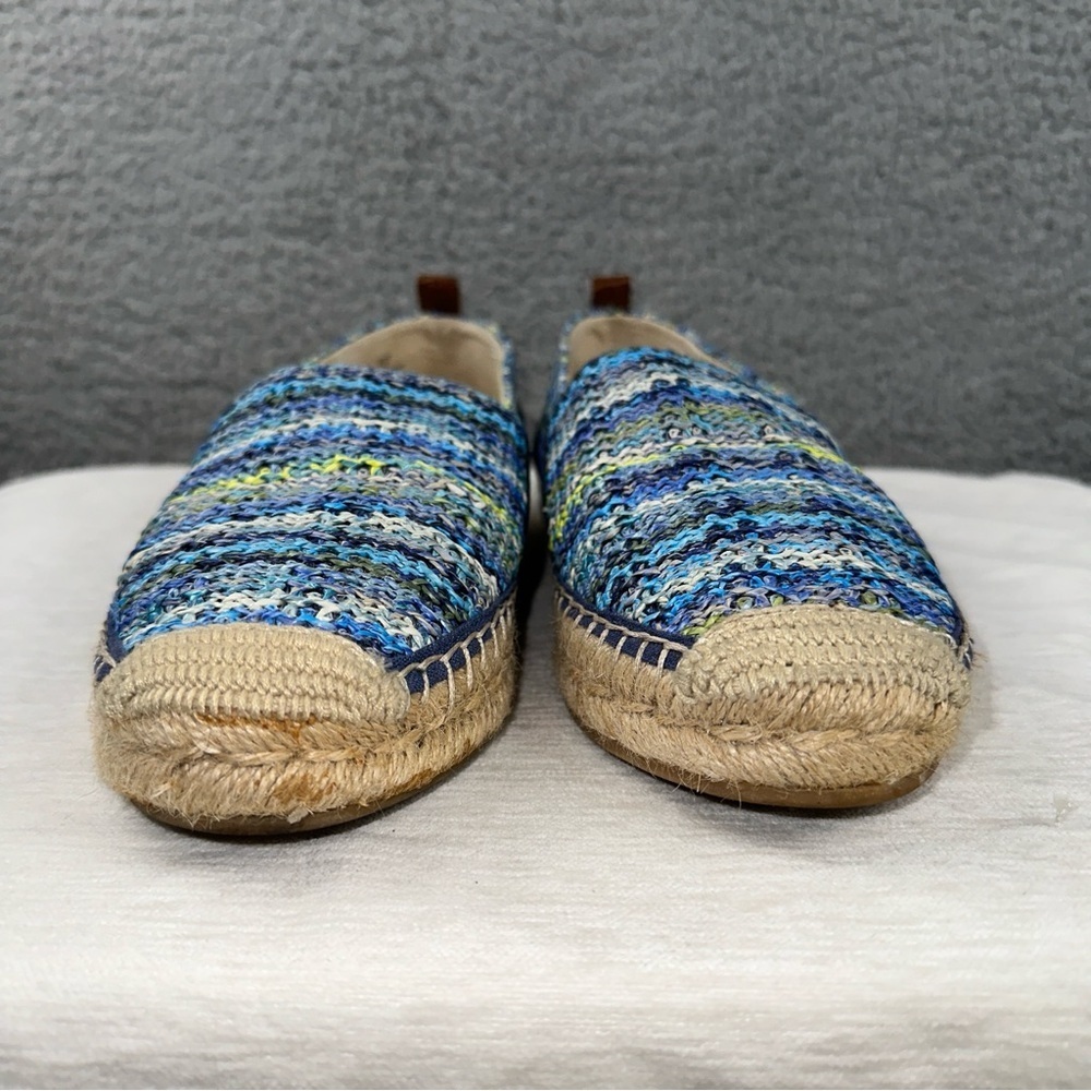 Sam Edelman Shoes 9M Blue Womens Khloe Espadrille Slip On Mini Wedge Sandals - Picture 6 of 10